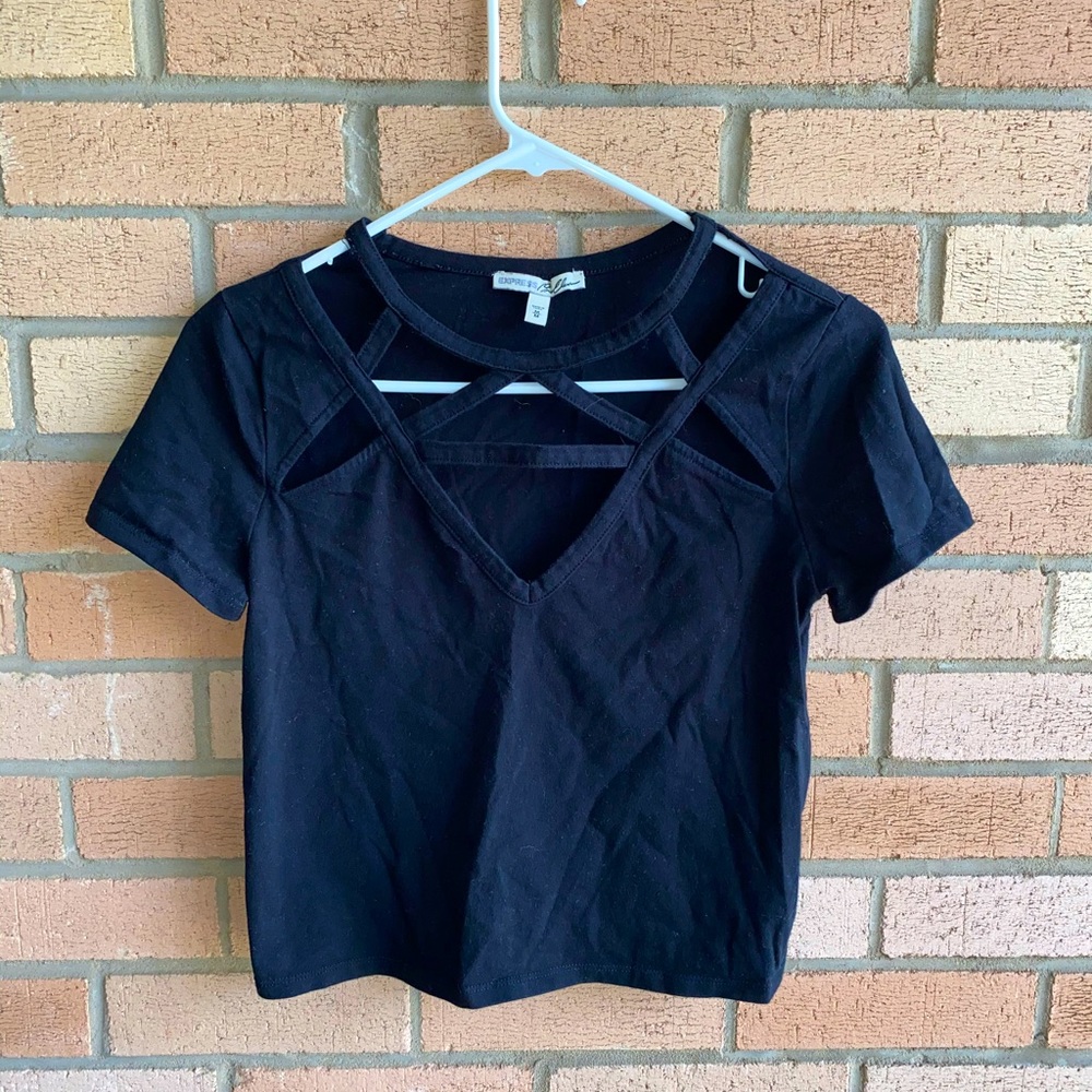 Express black crop top